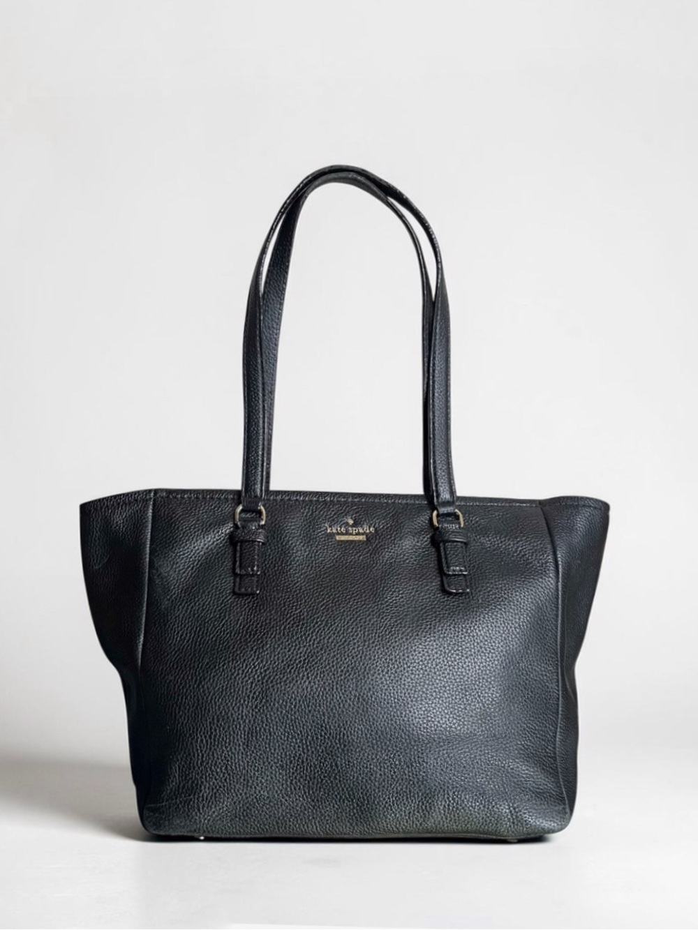 Kate Spade Jackson Street Black Pebbled Leather Tote Bag